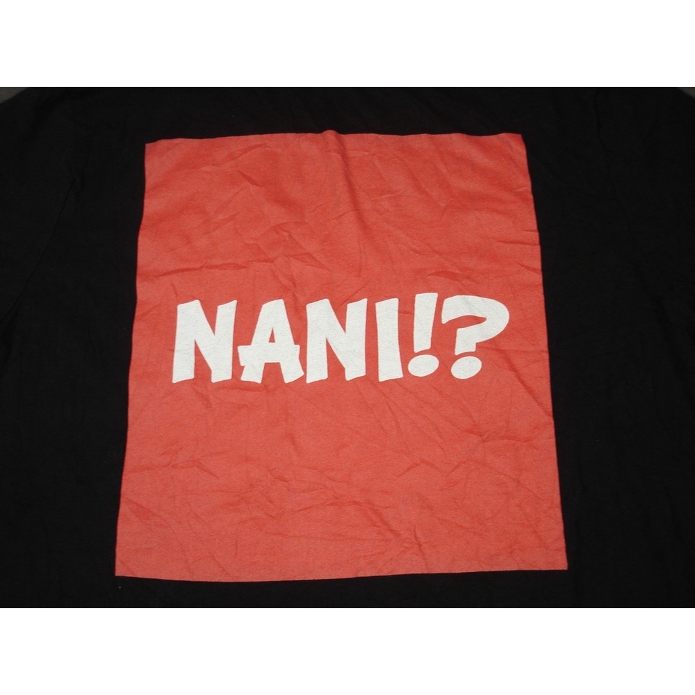 Bella Canvas Mens Omae Wa Mou Shindeiru Anime Meme T-Shirt L Black Nani Graphic - Picture 4 of 7